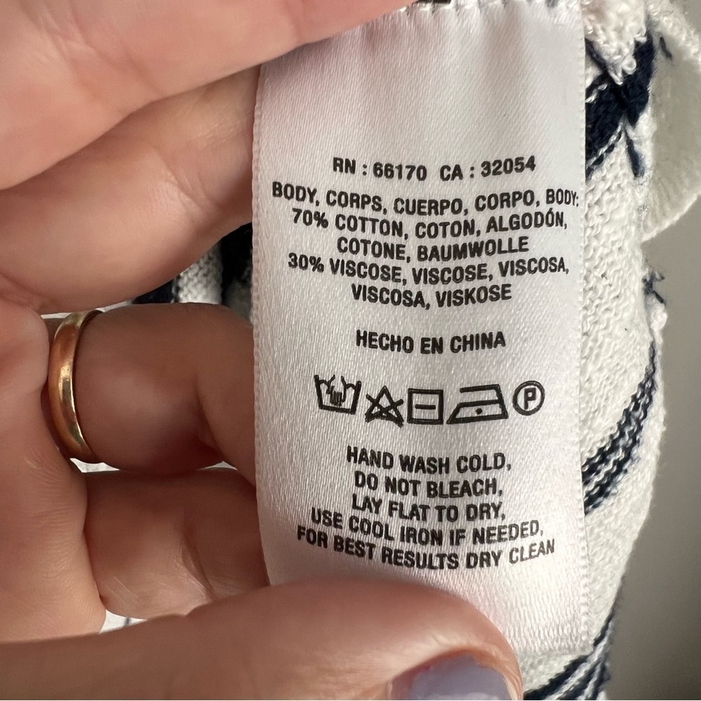 ❤️ Anthropologie | Moth | Watermark Knit Stripe Tank Large Top Shirt coastal - Picture 5 of 5